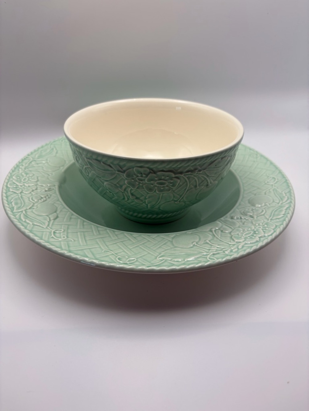 Villeroy & Boch Piemont Primavera Bowl Set Mint Green Shabby Chic Cottagecore